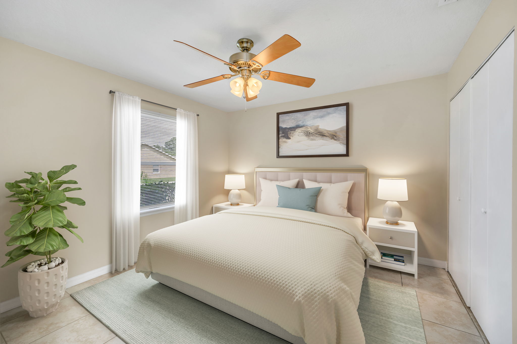 Living room towards kitchen